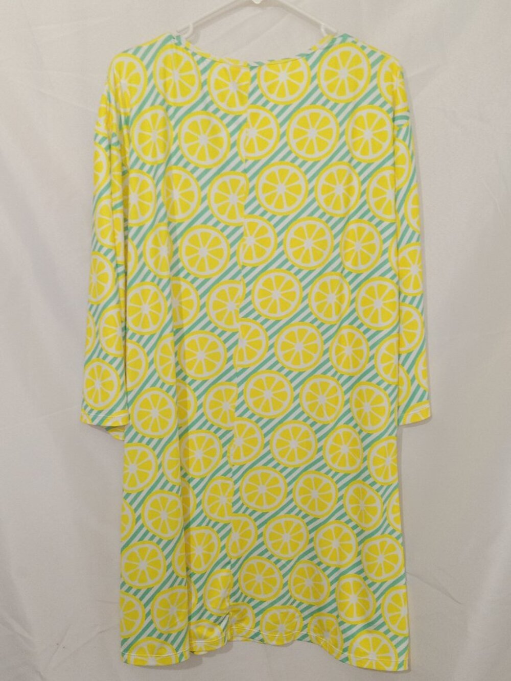 Viv & Lou Lemon Print Tunic Dress Main Squeeze Swim Cover Up 2XL NEW - Picture 7 of 11